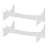 2 Pcs Acrylic Acrylic Display Holder 15x8.9x3.4cm Rugby Ball Display Stand  For Sports Balls