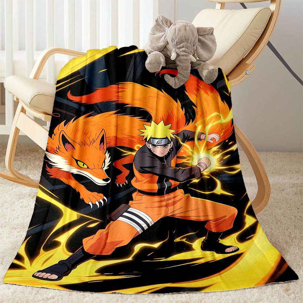 Naruto And Nine-tailed Fox Suitable Blanket for Offices, Travel, Living Rooms Also a Good Gift for Friends and Family Suitable for All Seasons.