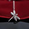 Fashion Party Gifts Charm 925 Silver Crystal dragonfly pendant necklace earring bracelet rings Jewelry set for women