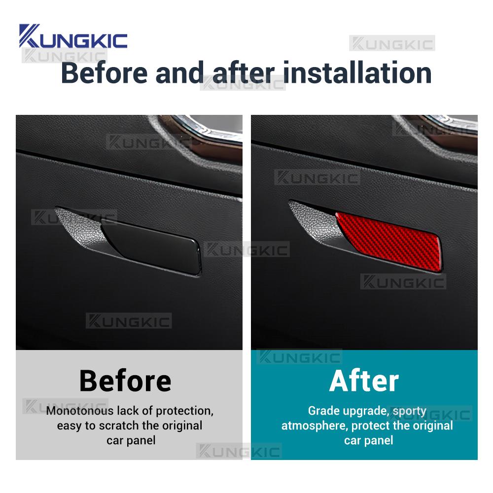 Real Soft Carbon Fiber Sticker For SEAT Ateca 5F 2016-2025 For Cupra Ateca 5F 2018-2025 LHD RHD Car Passenger Storage Box Trim