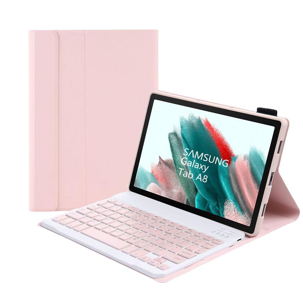 10.5" Samsung Tab A8 X205/X200 Wireless Bluetooth Keyboard Leather Case - Cross-border Shipping