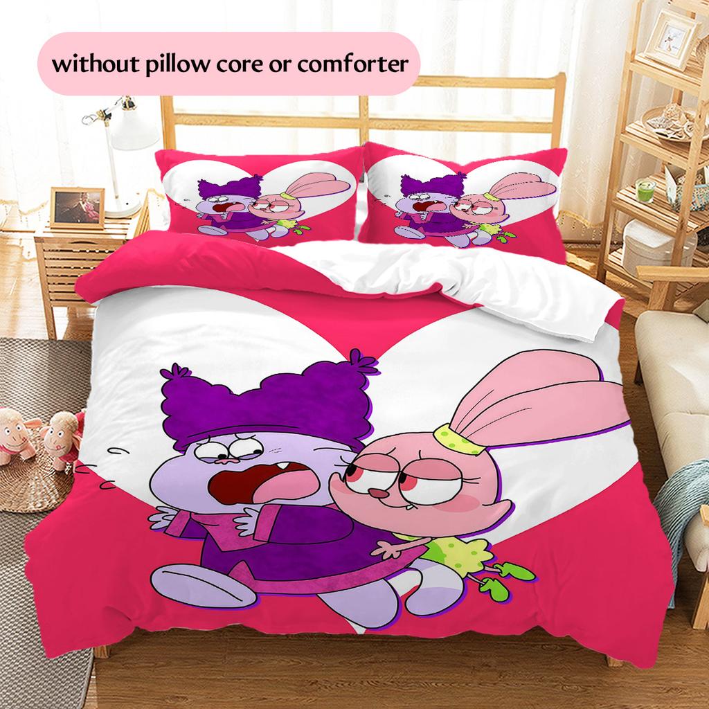 Chowder2 Pattern Bedding Quilt Set  Home Decoration  Gift (1 * duvet cover + 2 * pillowcase  without core)