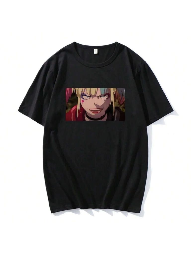 Anime Printing Tees Suicide-Squad ISEKAI T-Shirt Camisetas Short Sleeve Cotton Unisex Tee-Shirt Ropa Hombre Unisex Summer Tshirt