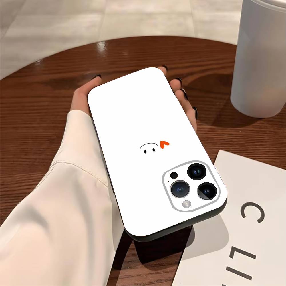 

Love Heart Phone Case For iPhone 17,16,15,14,13,12,11,Pro,X,XS,Max,Plus Soft Black Cover iPhone15pro