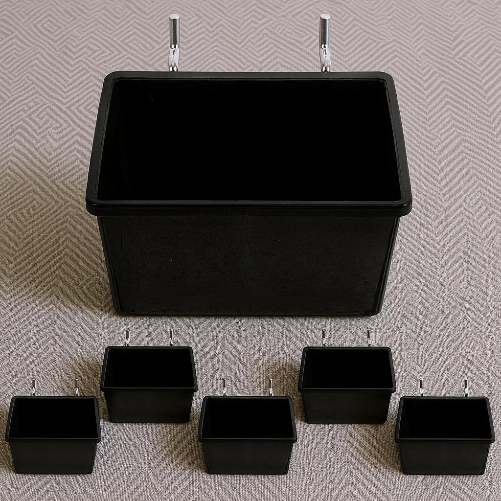 

6Sets Parts Storage Box Heavy Duty Pegboard Bins Spacious Plastic Baskets for Garage Workshop Craft Room Organizers and Storage 9X8X4.5CM