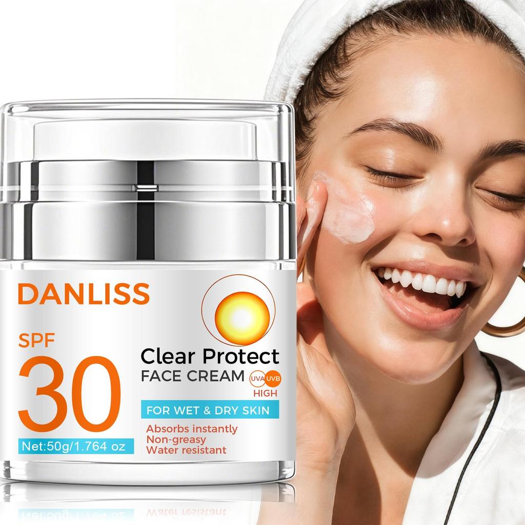 Clear Protect Face Cream-Moisturizes And Helps Protect Against The Sun For 48 Hours-Suitable For All Skin Types, 50g