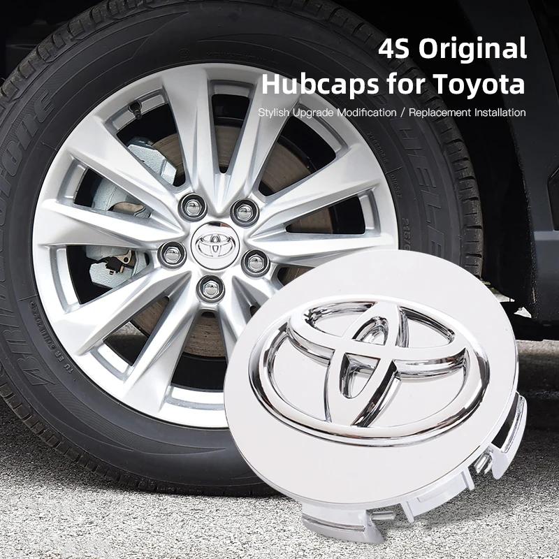 Toyota 2026 New Hub Caps 4Pcs 57/62mm Car Wheel Center Hub Caps Toyota Rav4 Aygo Yaris Corolla Camry Car Tir Car Sticker