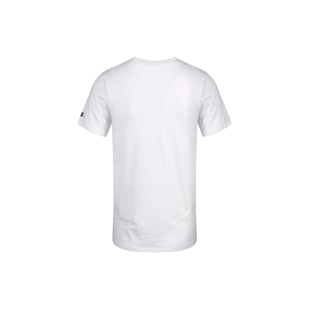 Nike Solid Color Logo Print Cotton Crew Neck T-Shirt Men Tops White AQ5189-100