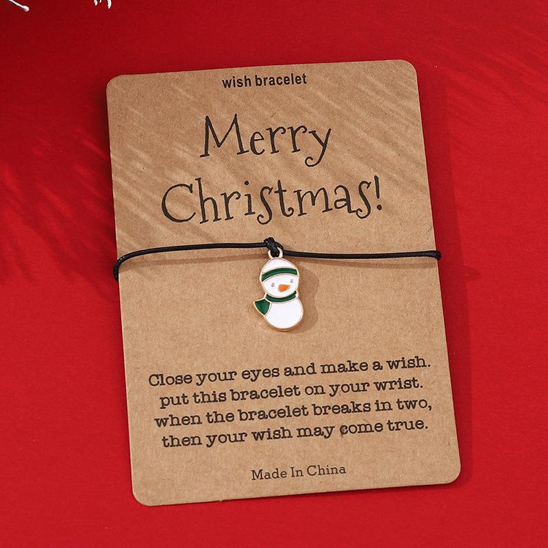 Modisches Weihnachts-Feiertags-Kartenarmband - Personalisiertes schwarzes Seil mit kreativem Symbol-Design