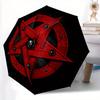 1pc Pentagram Symbol Automatic Folding Umbrella - Lightweight, Retractable Design with 8-Rib Durability, Perfect for Outdoor Adventures, Fas