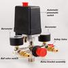 90-120PSI Air Compressor Manifold Switch Manifold Garzatore Air Compressor Pressure Switch Control 220-380 V Aluminium Alloy Bracket Easy D