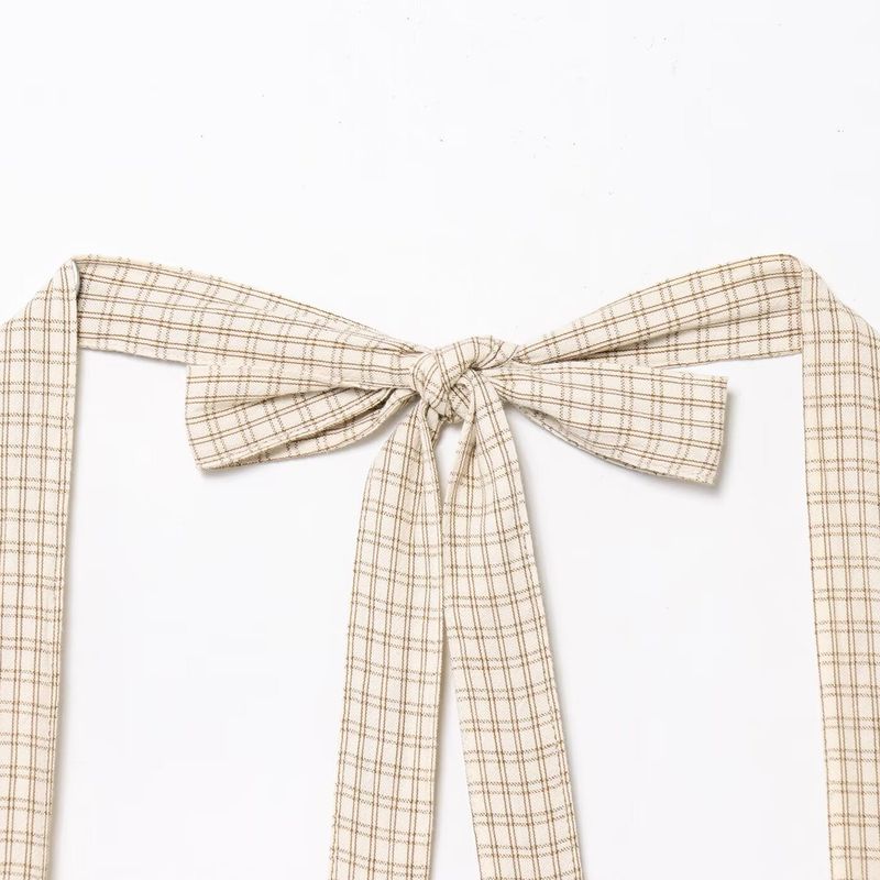 Kaslead New Women clothes Western Style Fashion Simple Neck Collar Plaid Dress 5107303