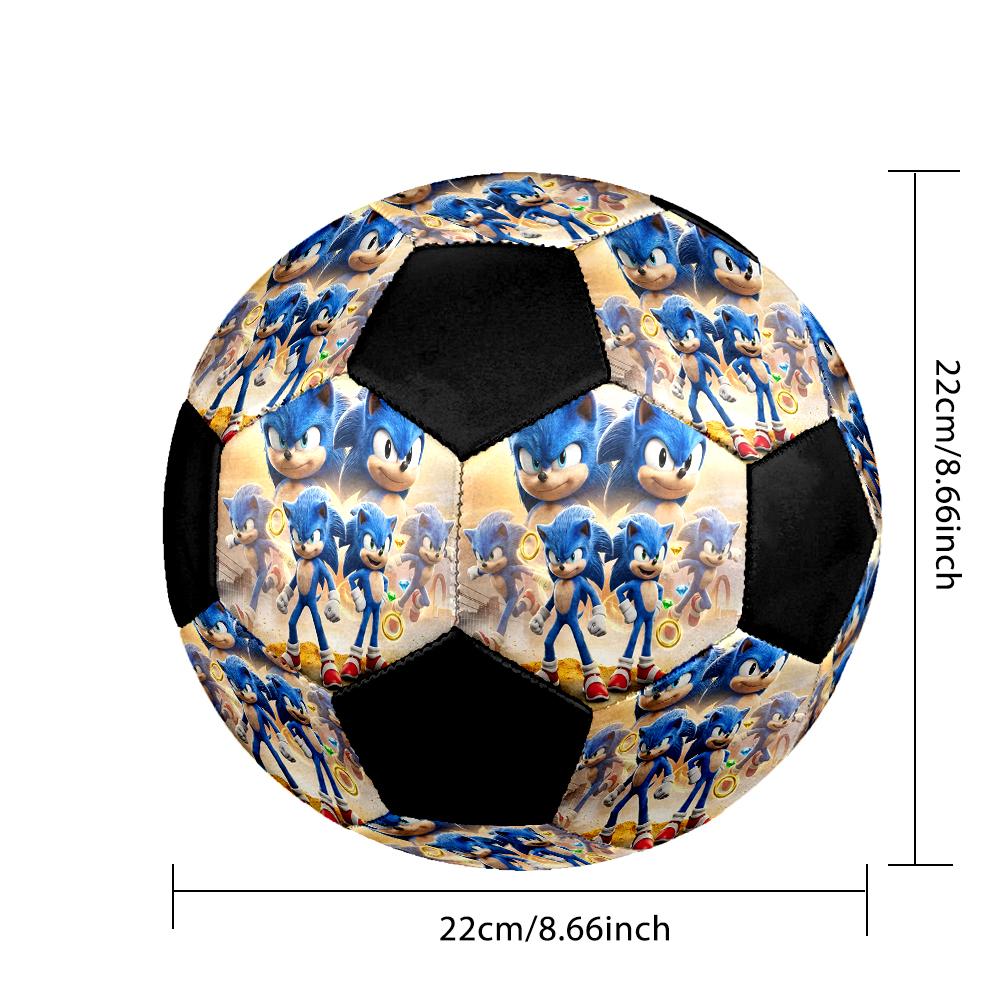 1pc Sonic The Hedgehog Football Soccer Ball Size 5 Indoor Soccer Ball Fashion Colorful Backyard Game -Great For Sports Fans Gift HE85