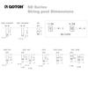 GOTOH SD90 Kluson-Type Guitar Tuning Machines L3+R3 Gold SL Buttons