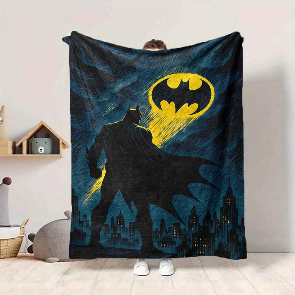 1pc Batman Blanket Lightweight Flannel Throw For Sofa, Bed, Travel, Livingroom, Office, Couch, Chair, And Bed