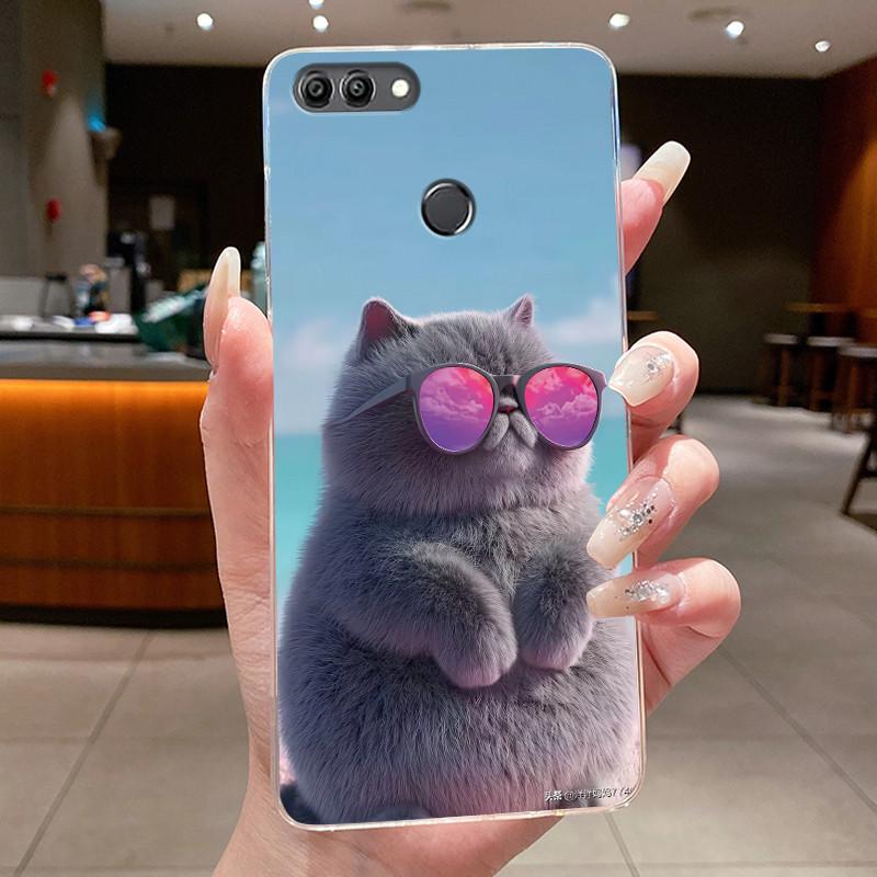 Casing For Huawei Y9 2018 Case Luxury Dragon Cute Cool Boys Girls Transparent Soft Silicone Phone Case Huawei Y9 2018 Back Cover