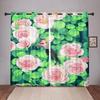 Cartoon Flower Floral Maid Girl Blackout Window Curtains for Bedroom Living Room Bathroom Kicthen Door Hall High Shading New