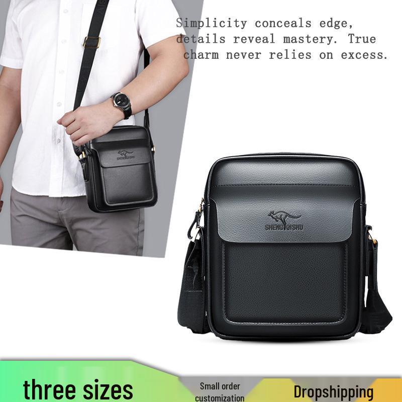 

Men s Business Casual Single Shoulder Bag - Large Capacity, Portable Square Design, Ideal Gift for Elders Small Brown