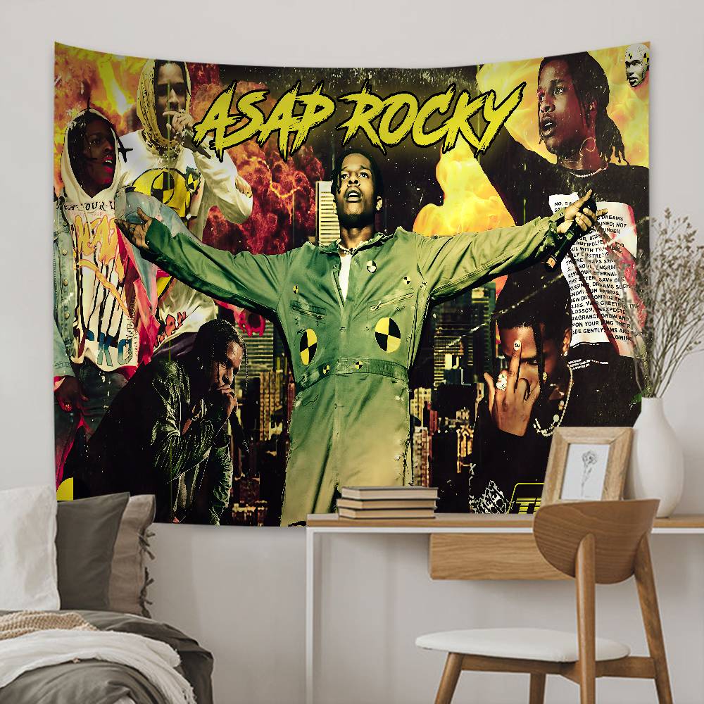 Hip Hop Rapper AsapRocky Hanging Bohemian Tapestry Bohemian Wall Tapestries Mandala Cheap Hippie Wall Hanging
