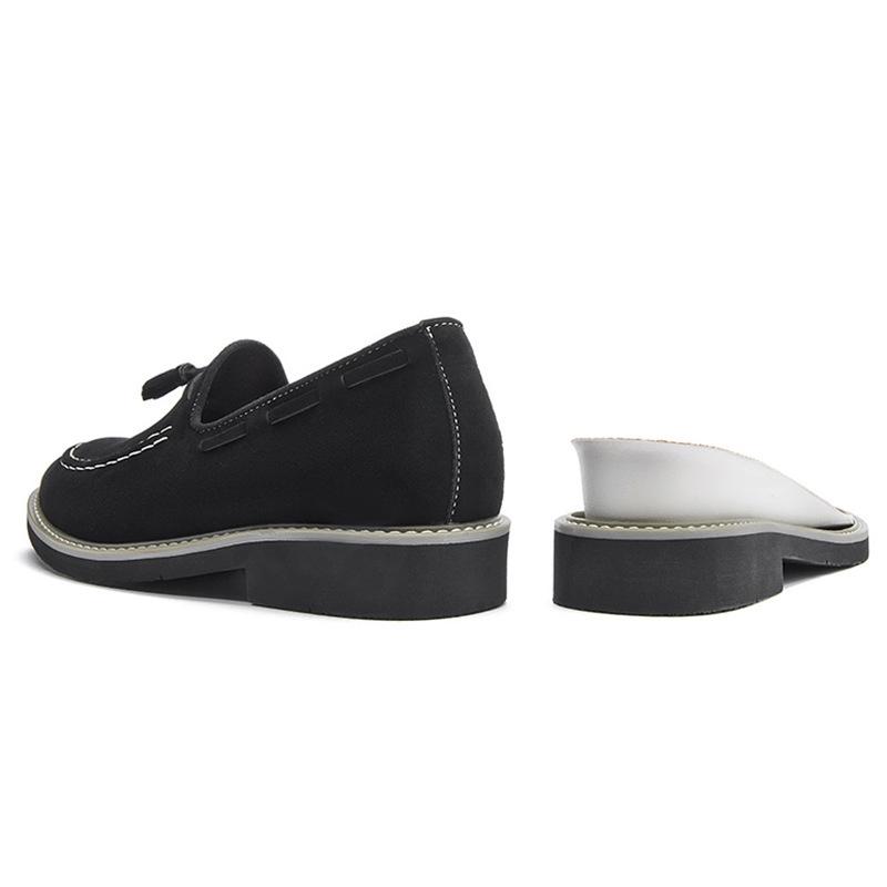 Inner height-increasing Doudou shoes men's 2025 new casual leather shoes with heel tassel men's one-pedal business men's shoes