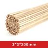 20-50 peças 2/3/5mm Balsa Stick Balsa Madeira Artesanato Quadrado Cudgel Modelo Construção Escultura DIY Artesanato Fazendo Acessórios Stic