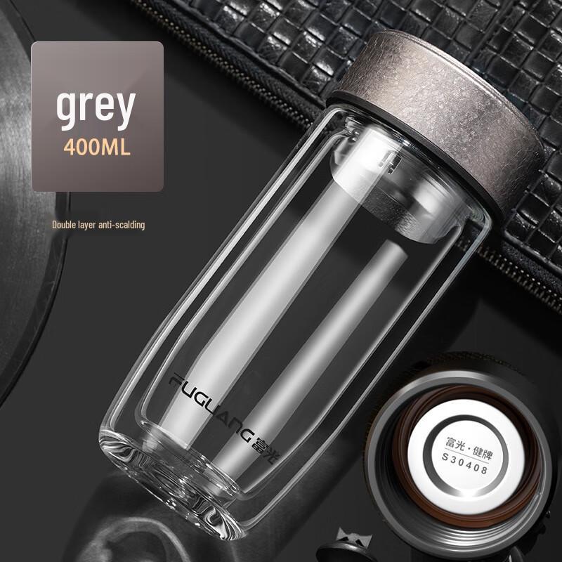 Fuguang Double-Layer Heat-Resistant Glass Tea Infuser Cup