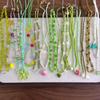 Summer Green Handmade Beaded Choker Necklace Light Luxury Design Clavicle Chain Jewelry 2025 Fashion Accessory