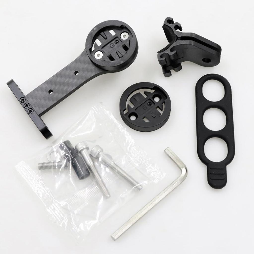 HOUSON Carbon Fiber Bike Computer Mount Integrated Handlebar Mount for