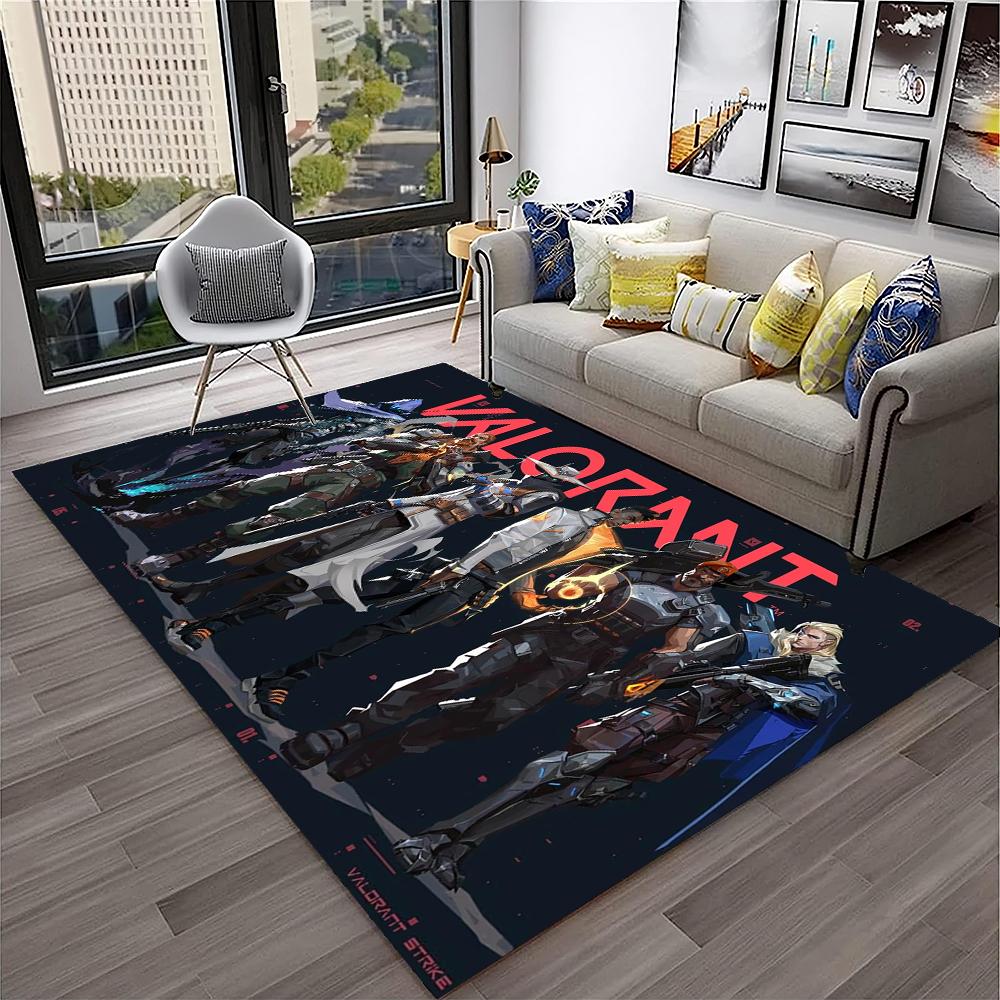 VALORANT Game Gamer Cartoon 3D Carpet Rug for Home Living Room Bedroom Sofa Doormat Decor,kids Play Area Rug Non-slip Floor Mat