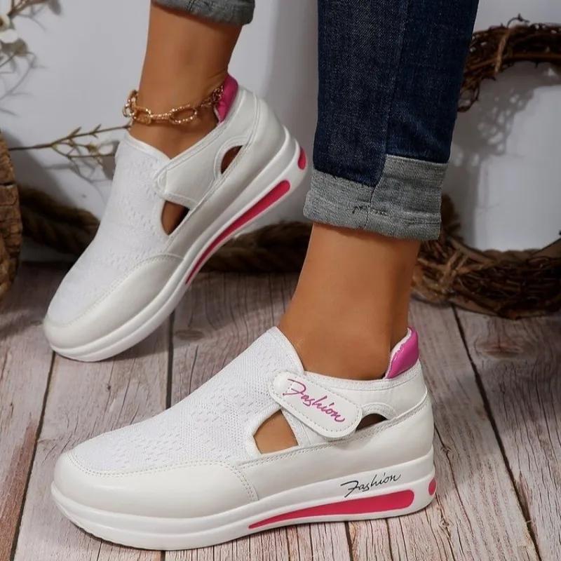 Scarpe da Donna di Alta Qualità Scarpe Vulcanizzate da Donna Moda Punta Rotonda Taglie Forti Platform Scarpe Casual da Esterno