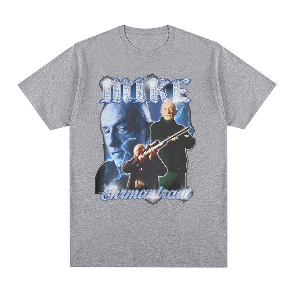 Mike Ehrmantraut Breaking Bad T Shirt Better Call Saul Graphic Print T-shirts Men's Vintage Cotton Short Sleeves Gothic T Shirts