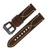 Cinturino per Orologio in Vera Pelle Crazy Horse Morbido Durevole Sostituzione Cinturino per Orologio in Pelle di Vacchetta per Orologi Smart Universali 18mm 20mm 22mm 24mm 26mm