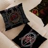 Rock S-Slayer Heavy Metal Band Pillow Covers Cartoon Sofa Decorative Home Double-sided Printing Short Plush Cute Cushion Cover