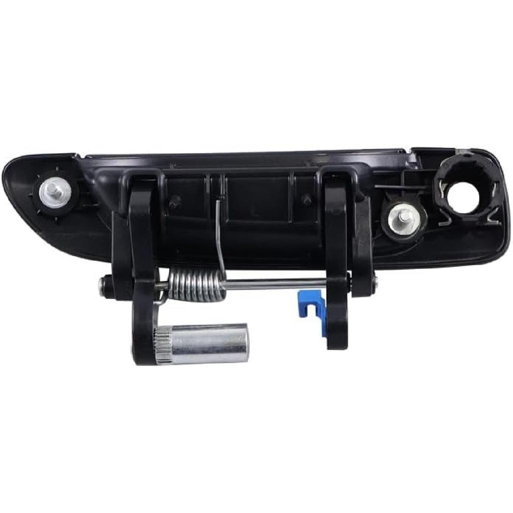 Black No Painted Front Rear Exterior Door Outer Handle Compatible With Honda Civic 2001 2002 2003 2004 2005 (Front Left)