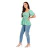Be You Womens/Ladies Waffle Square Neck Puff Sleeve Blouse