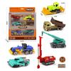 4/6pcs Mini Vehicle Excavator Tractor Toy 1:64 Simulation Metal Car Model Toy  Sliding Boy Gift