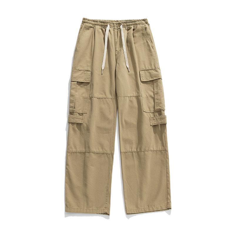 Herren Hose im japanischen Stil für Frühling und Herbst, Arbeitskleidung, locker, lässig, Vintage, Baumwolle, Allround-Kordelzug, lange Hose