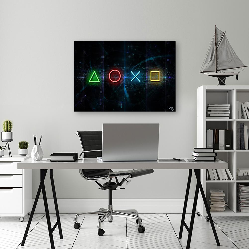 Canvastryck Knappar för kontrollenheten