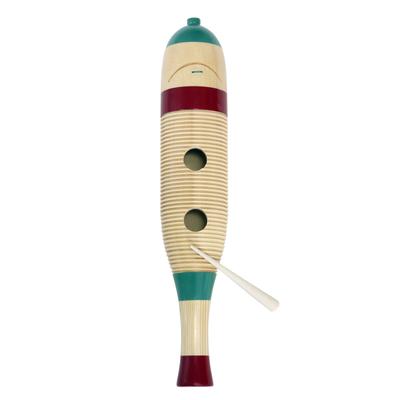 Kiktani Wood Guiro Fish Shape with Drumstick Total Length 410mm GR-4200