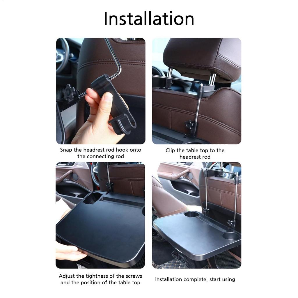 Car Steering Wheel Table Tray Folding Auto Steering Wheel Desk for Laptop Mount Stand Drink Cup Holder Auto Interior Dining Tray