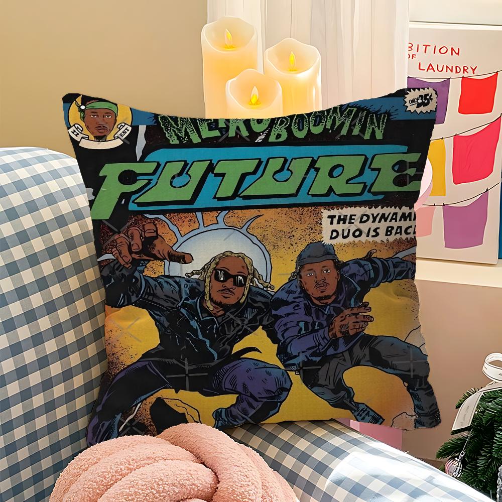 Metro Boomin Декоративная Подушка для Комнаты Эстетика Наволочка Домашний Декор Спальня Диван Кровать Диванная Подушка Чехол 45x45 40cmx40cm