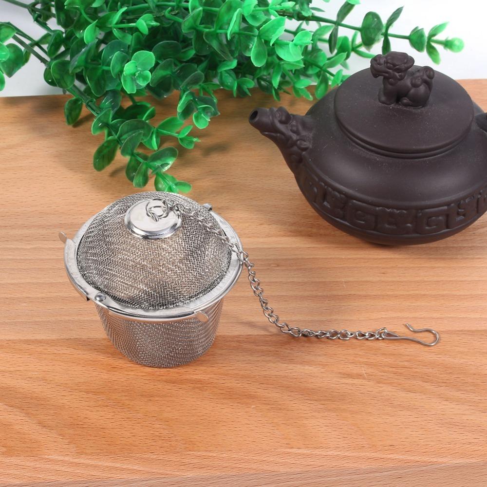 2Pcs 6.5cm Mesh Tea Strainer Stainless Steel Spice Infuser Filter Tea Ball Infuser For Seasonings