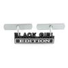 1Pc 3D Metal Black Girl Edition Logo Car Front Grille Emblem Badge Rear Trunk Emblem Sticker Decal