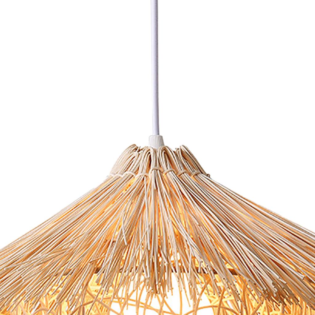 Gewebte Pendelleuchte Rustikale Rattan-Hängelampe Dekorative Exquisite Pendelleuchte für Schlafzimmer