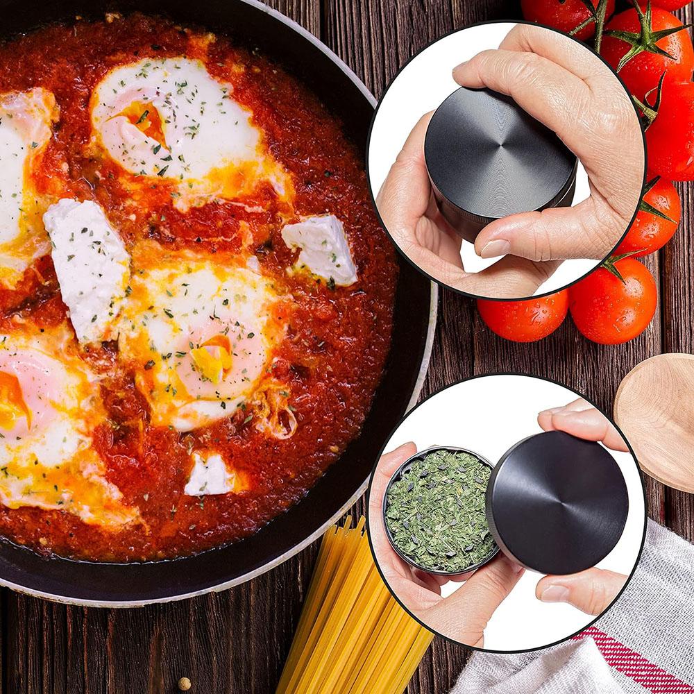 Herb Grinder Magnetic 4 Layers Zinc Alloy Metal Dry Herb Spice Smoking Kitchen Gift