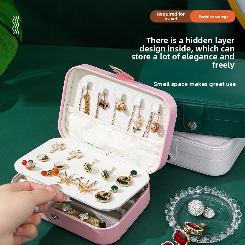 Medium Jewelry Storage Box Simple Double-layer College Student Dormitory Exquisite Gorgeous Necklace Ring Packaging Box Jewelry