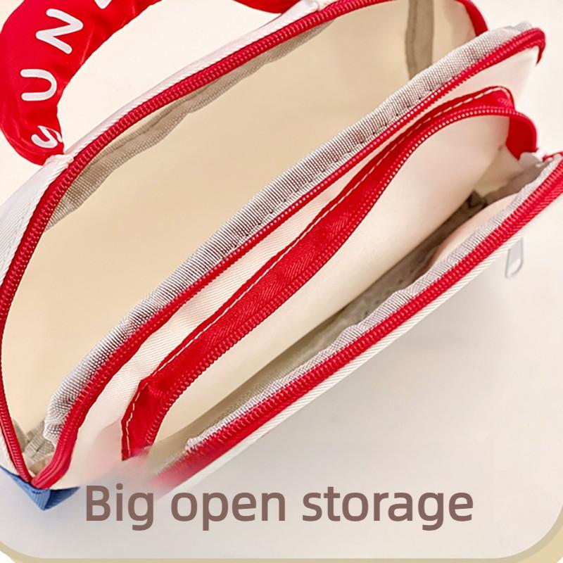 1pcs Pencil Case: Cute Color-Blocked Handle Pencil Case, Little House Design, Pencil Case, Also Suitable for Cosmetics Storage