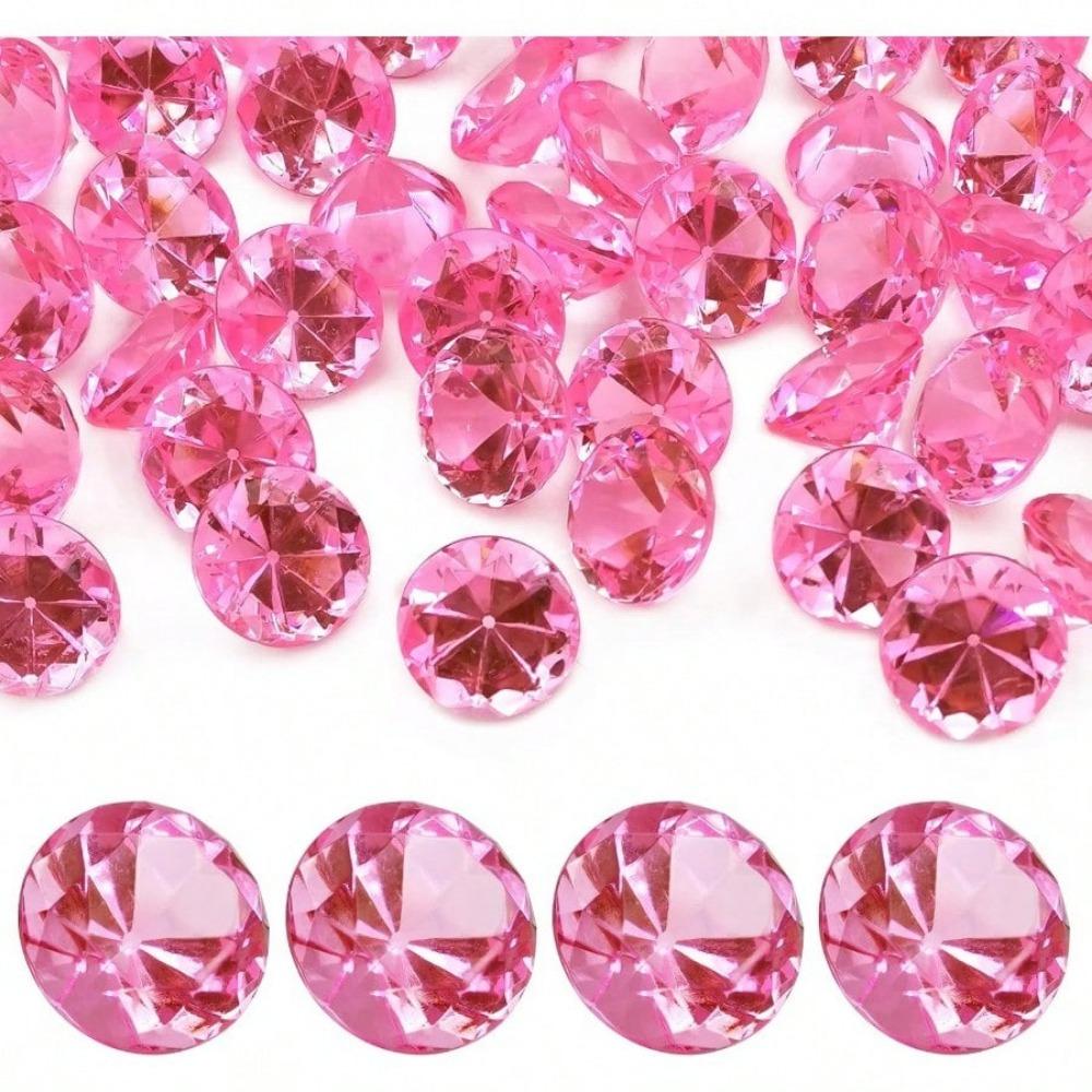 LYHLYA Paket med 100 Ädelstenar för Barn, Akryldiamanter, 25 mm, Dekorativa Diamanter, Akrylädelstenar, Falska Ädelstenar för Vasfyllning