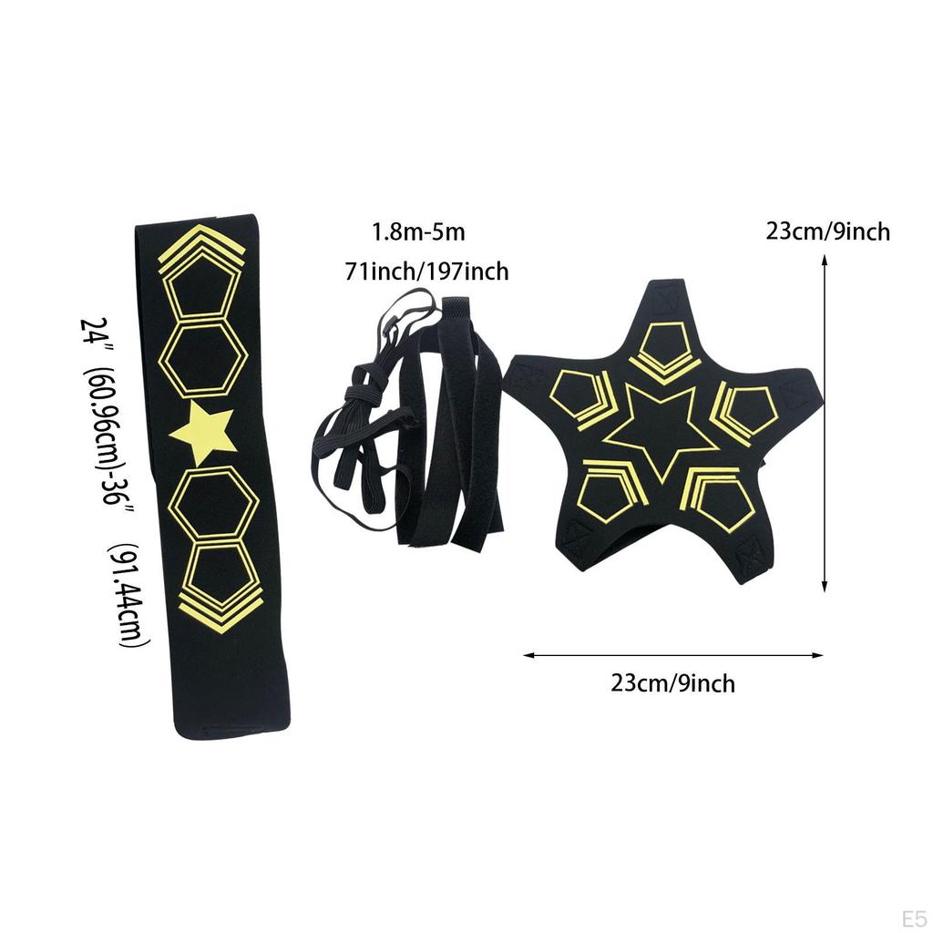 Kick Throw Solo Practice Adjustable Waist Belt Training Aid Elastic Rope Hands Soccer Trainer for
