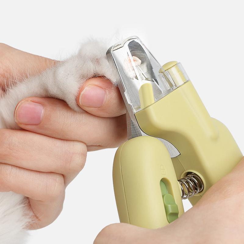 

AIWO Banana Shape Pet Nail Clipper Anti-Cutting Blood Line Dog Cat Claw Trimmer with LED Light ST White Light/Green
